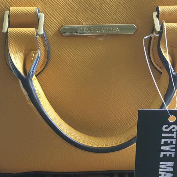 NWT Steve Madden Mustard Floral Crossbody Purse - Picture 3 of 8